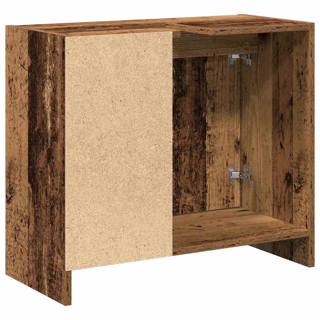 Badkamerkast met plank Oud Hout 63 x 29 x 55 cm Bewerkt hout is nu te koop bij PeponiXL, paradijselijk wonen!