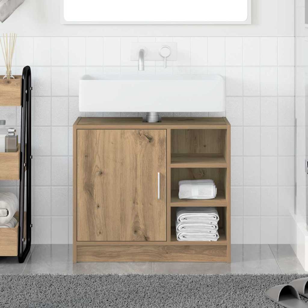 Badkamerkast Artisan Eiken 63 x 29 x 55 cm Bewerkt hout is nu te koop bij PeponiXL, paradijselijk wonen!