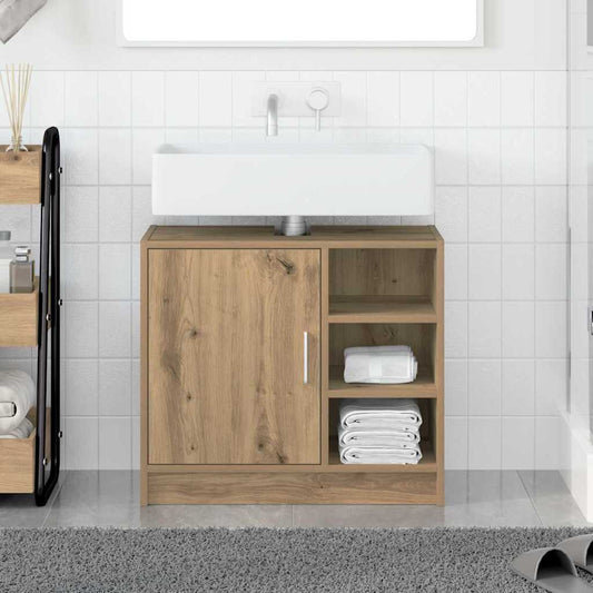 Badkamerkast Artisan Eiken 63 x 29 x 55 cm Bewerkt hout is nu te koop bij PeponiXL, paradijselijk wonen!