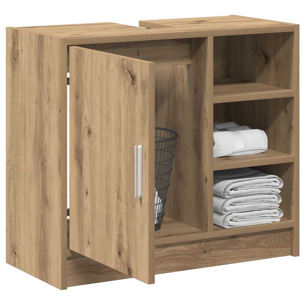 Badkamerkast Artisan Eiken 63 x 29 x 55 cm Bewerkt hout is nu te koop bij PeponiXL, paradijselijk wonen!
