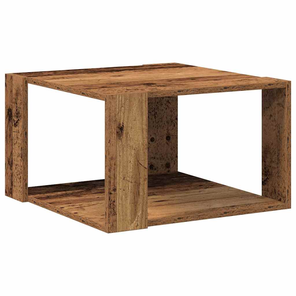 Salontafel Oud Hout 51,5 x 51,5 x 30 cm Bewerkt hout is nu te koop bij PeponiXL, paradijselijk wonen!