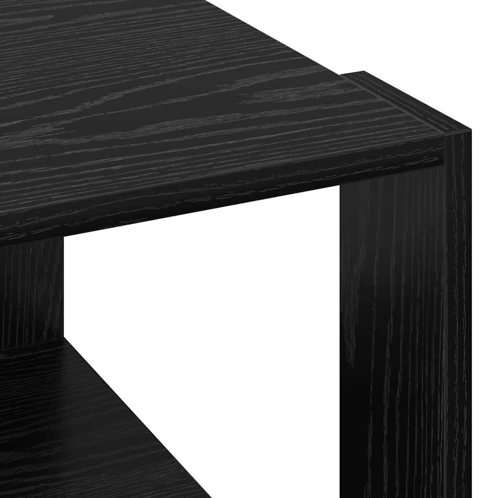 Salontafel Zwart Eiken 51,5 x 51,5 x 30 cm Bewerkt hout is nu te koop bij PeponiXL, paradijselijk wonen!
