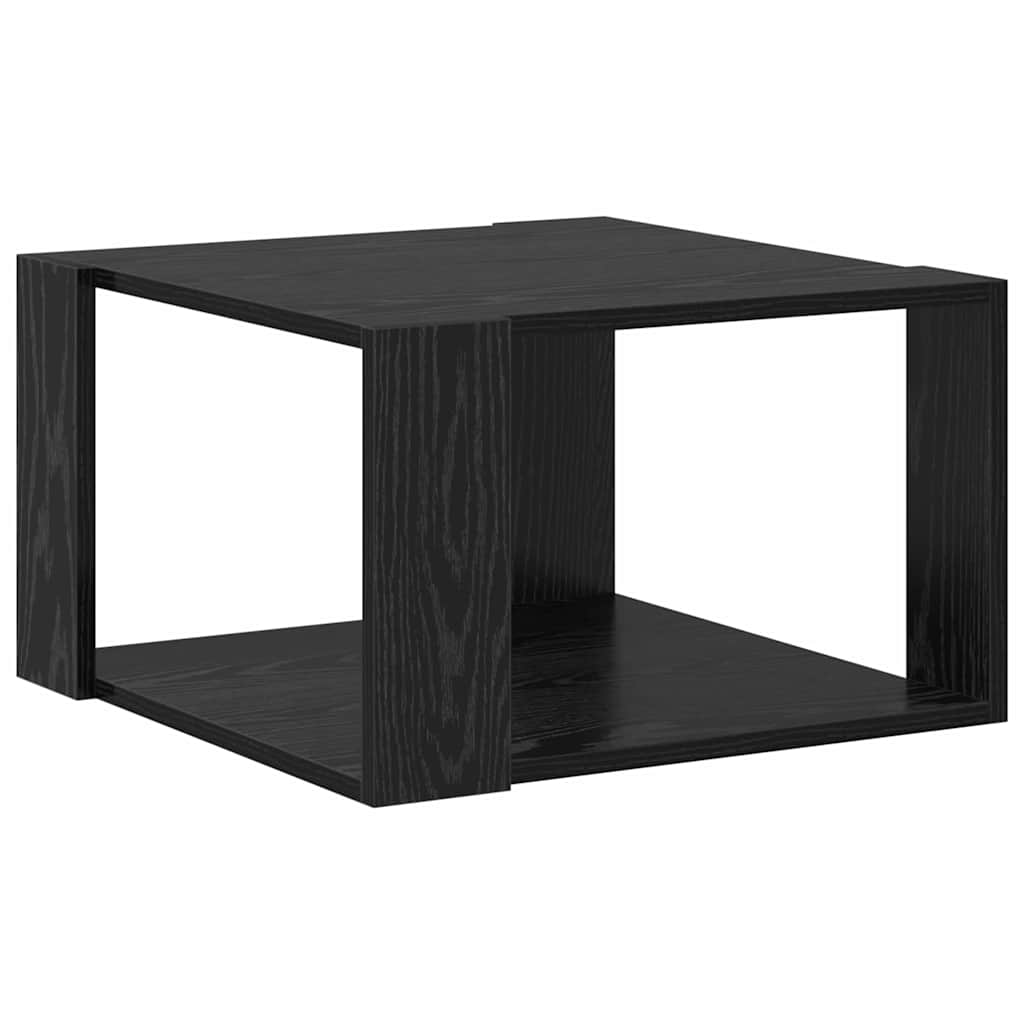 Salontafel Zwart Eiken 51,5 x 51,5 x 30 cm Bewerkt hout is nu te koop bij PeponiXL, paradijselijk wonen!