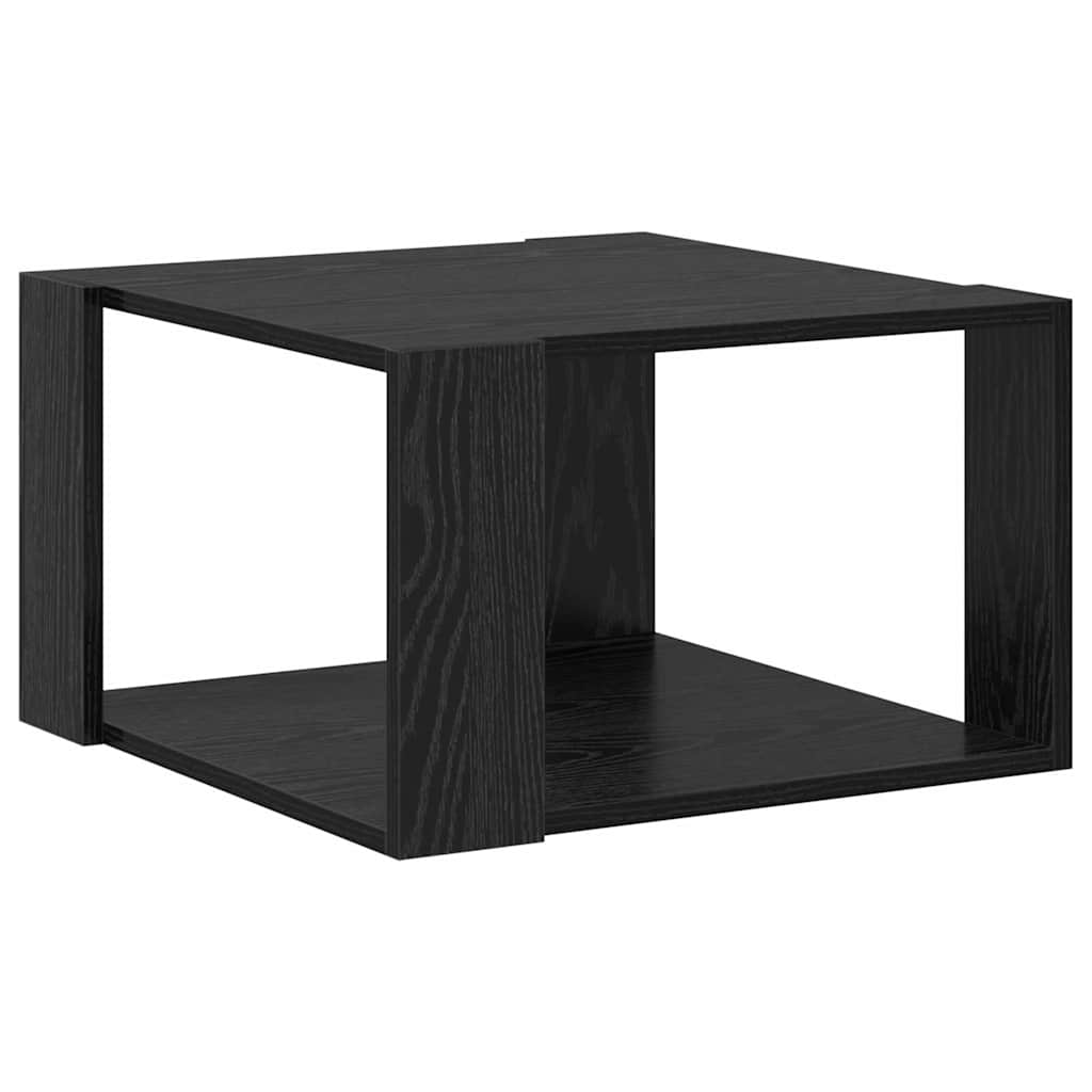 Salontafel Zwart Eiken 51,5 x 51,5 x 30 cm Bewerkt hout is nu te koop bij PeponiXL, paradijselijk wonen!