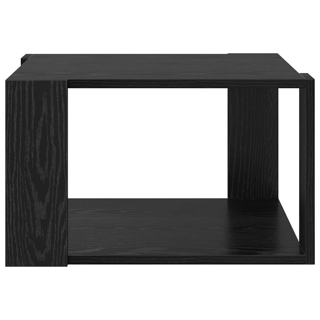 Salontafel Zwart Eiken 51,5 x 51,5 x 30 cm Bewerkt hout is nu te koop bij PeponiXL, paradijselijk wonen!
