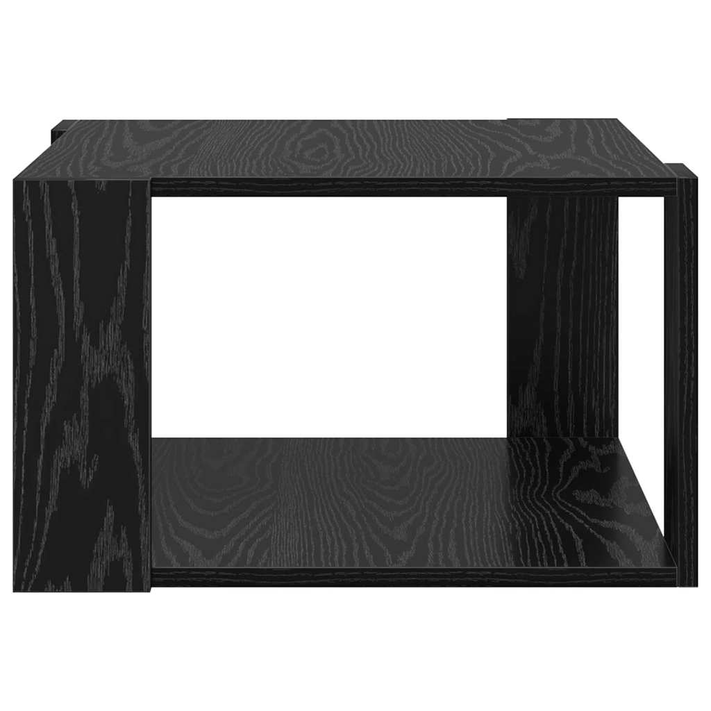 Salontafel Zwart Eiken 51,5 x 51,5 x 30 cm Bewerkt hout is nu te koop bij PeponiXL, paradijselijk wonen!