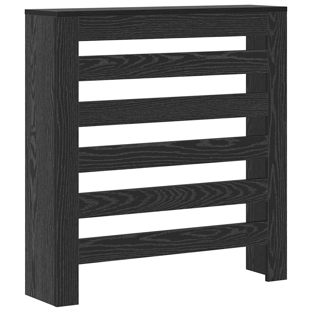 Radiatorafdekking Zwart Eiken 78 x 20 x 82 cm Bewerkt hout is nu te koop bij PeponiXL, paradijselijk wonen!