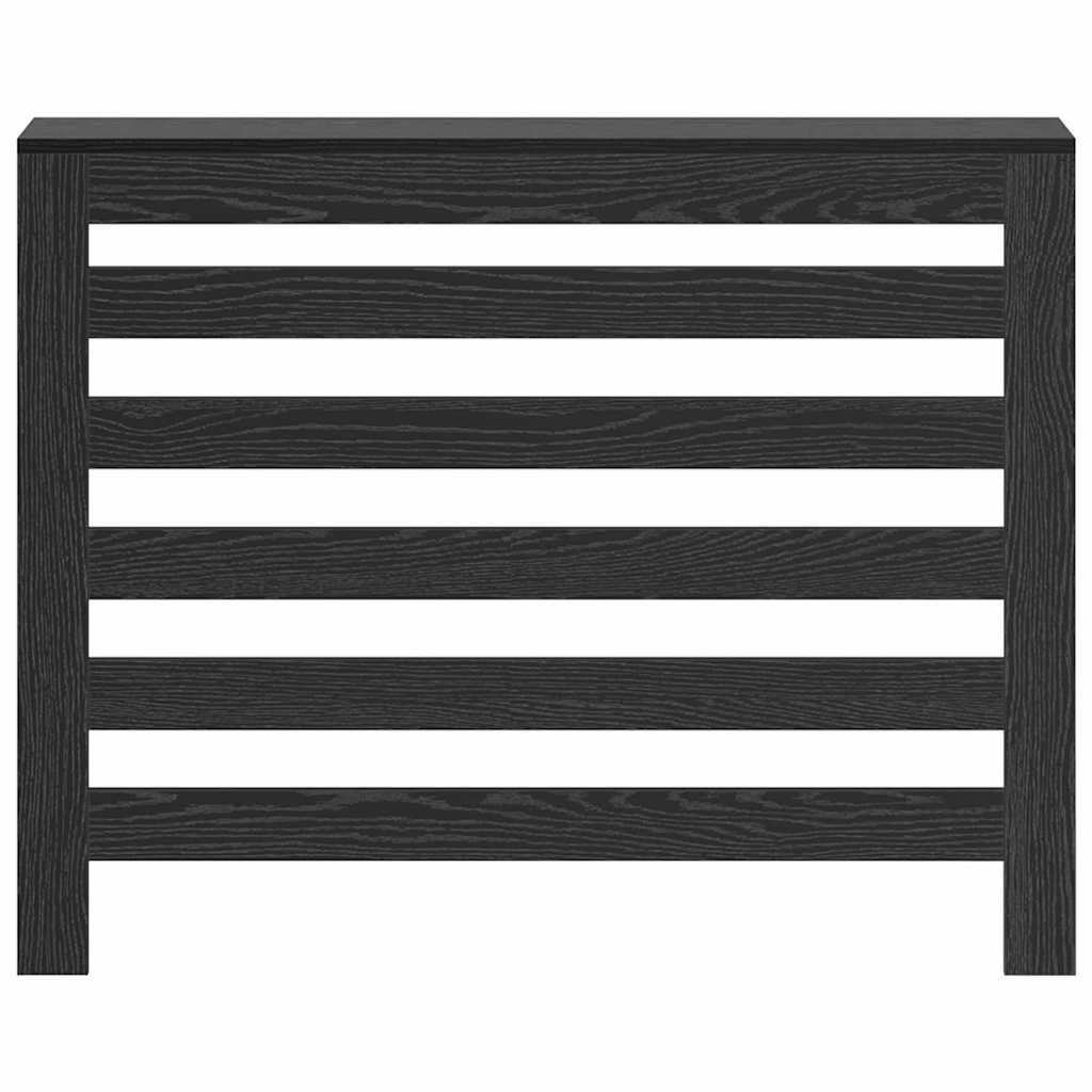 Radiatorafdekking Zwart Eiken 104 x 20 x 82 cm Bewerkt hout is nu te koop bij PeponiXL, paradijselijk wonen!
