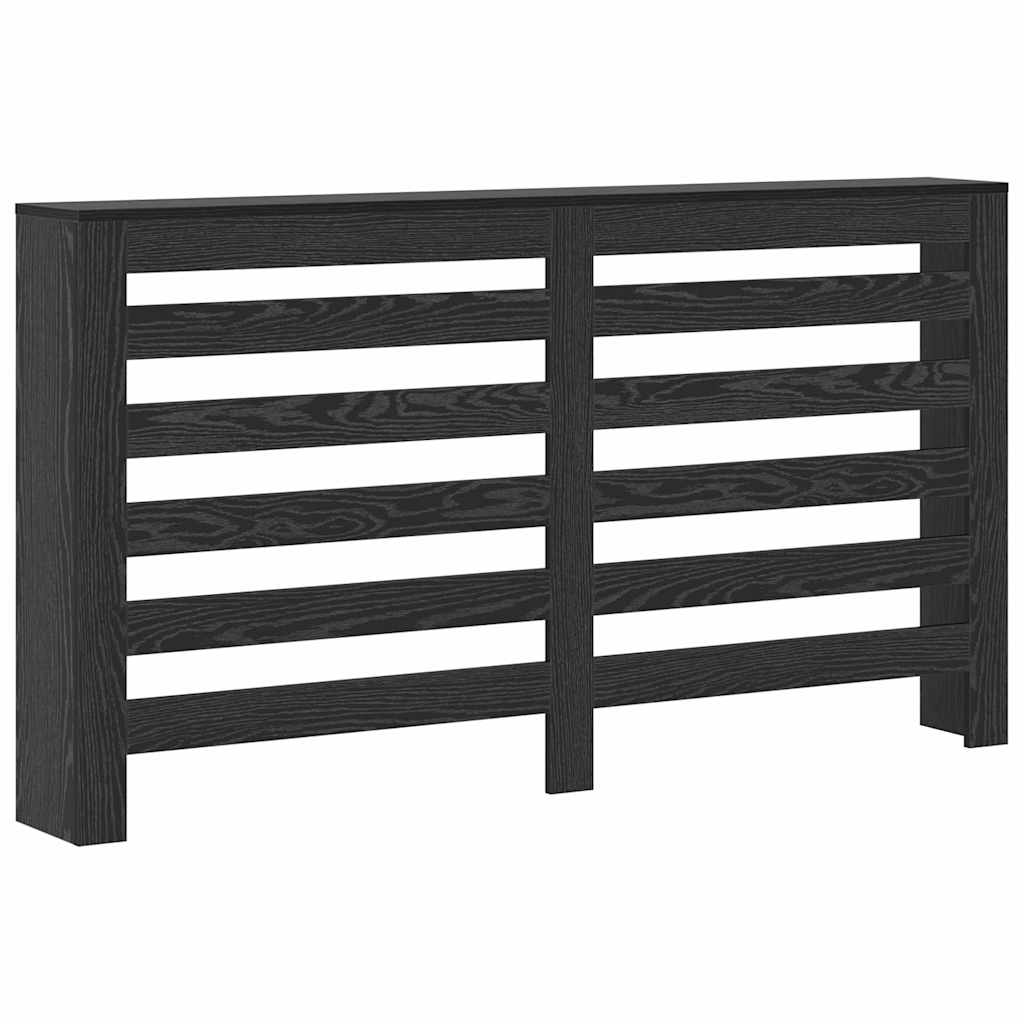 Radiatorafdekking Zwart Eiken 149 x 20 x 82 cm Bewerkt hout is nu te koop bij PeponiXL, paradijselijk wonen!