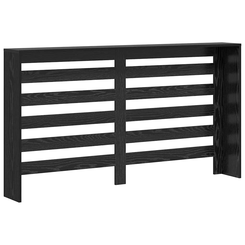 Radiatorafdekking Zwart Eiken 149 x 20 x 82 cm Bewerkt hout is nu te koop bij PeponiXL, paradijselijk wonen!