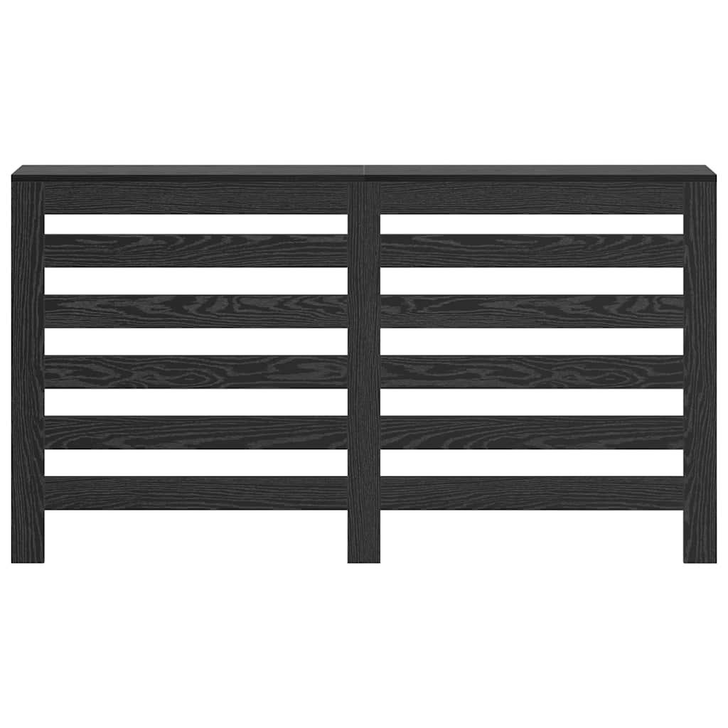 Radiatorafdekking Zwart Eiken 149 x 20 x 82 cm Bewerkt hout is nu te koop bij PeponiXL, paradijselijk wonen!