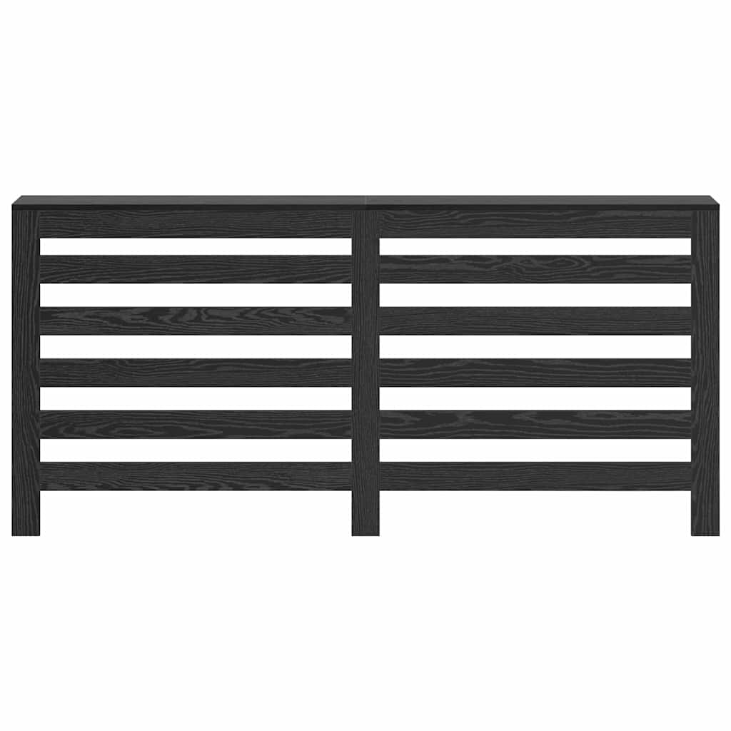 Radiatorafdekking Zwart Eiken 175 x 20 x 82 cm Bewerkt hout is nu te koop bij PeponiXL, paradijselijk wonen!