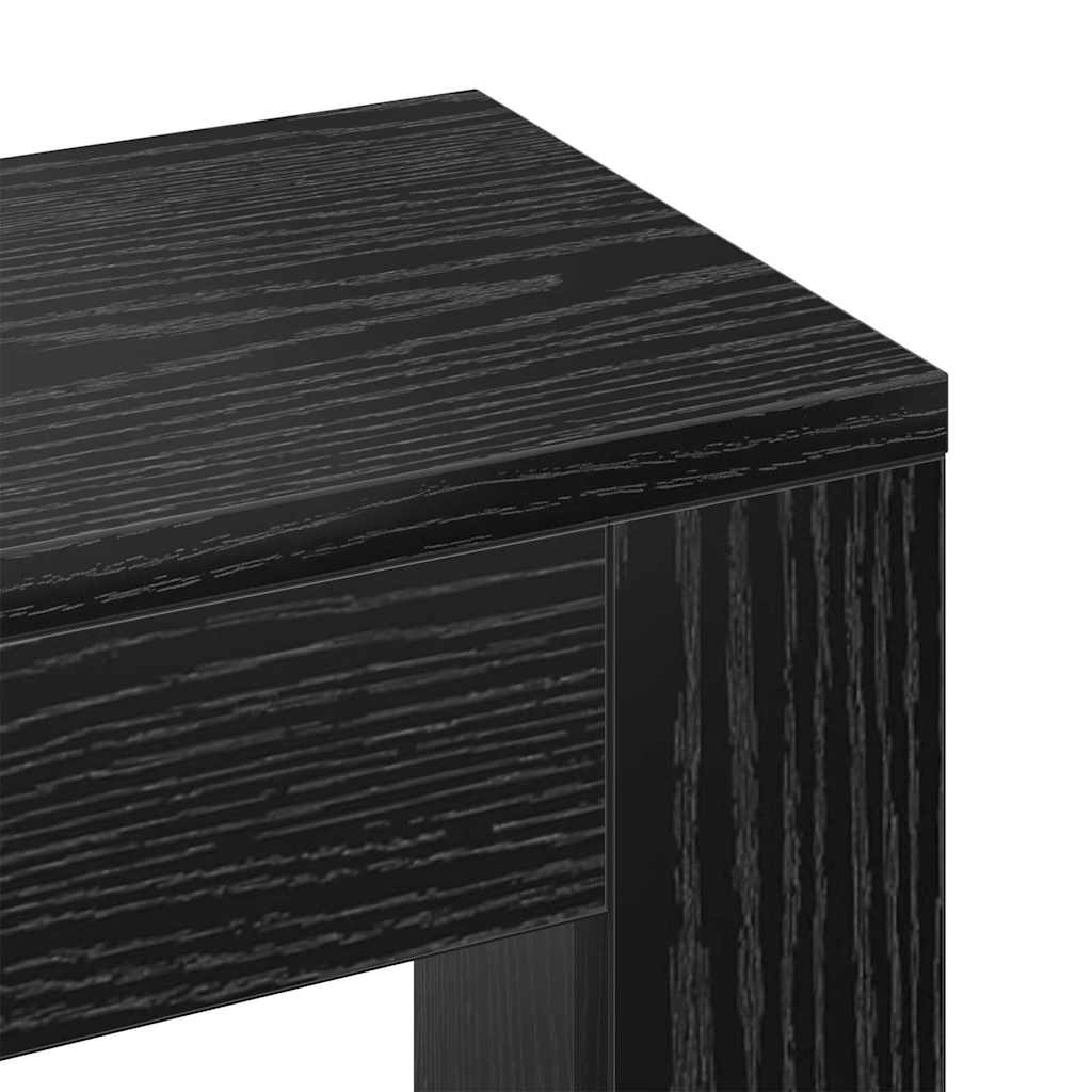 Radiatorafdekking Zwart Eiken 205 x 21,5 x 83,5 cm Bewerkt hout is nu te koop bij PeponiXL, paradijselijk wonen!