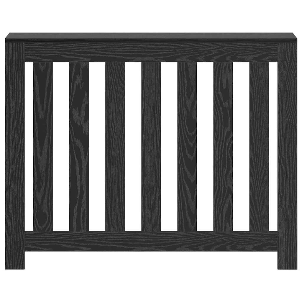 Radiatorafdekking Zwart Eiken 104 x 20 x 82 cm Bewerkt hout is nu te koop bij PeponiXL, paradijselijk wonen!