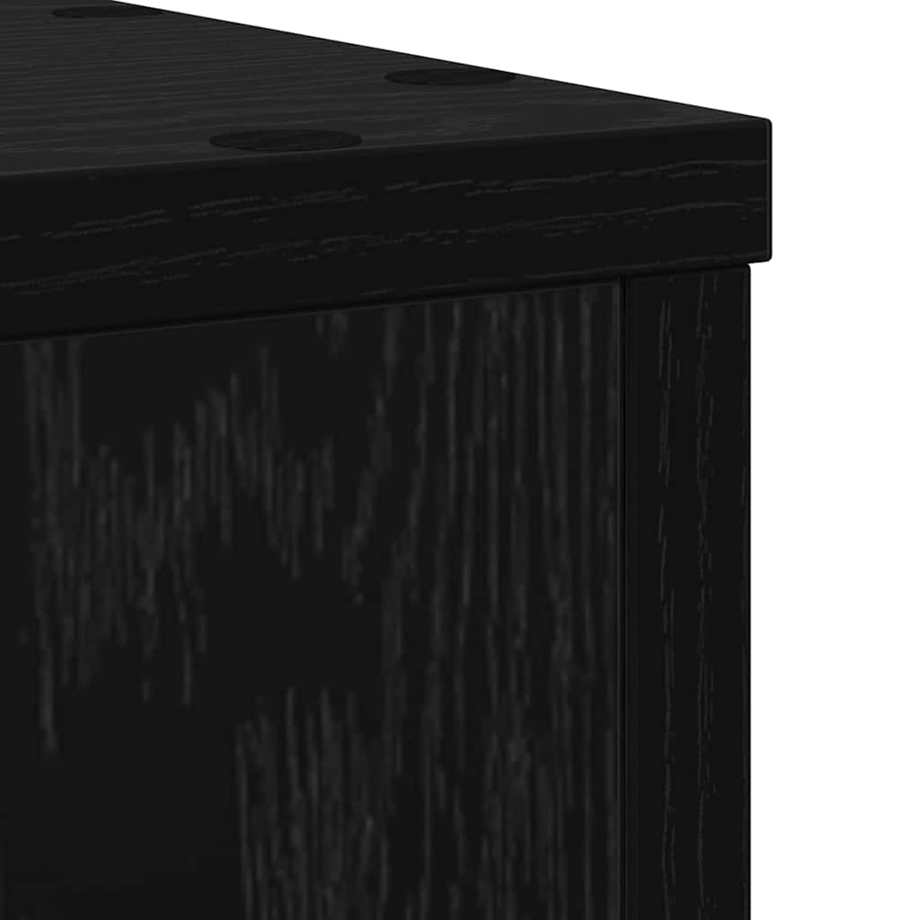 Plantenstandaard 2 pcs Zwart Eiken 20 x 20 x 30 cm Bewerkt hout is nu te koop bij PeponiXL, paradijselijk wonen!