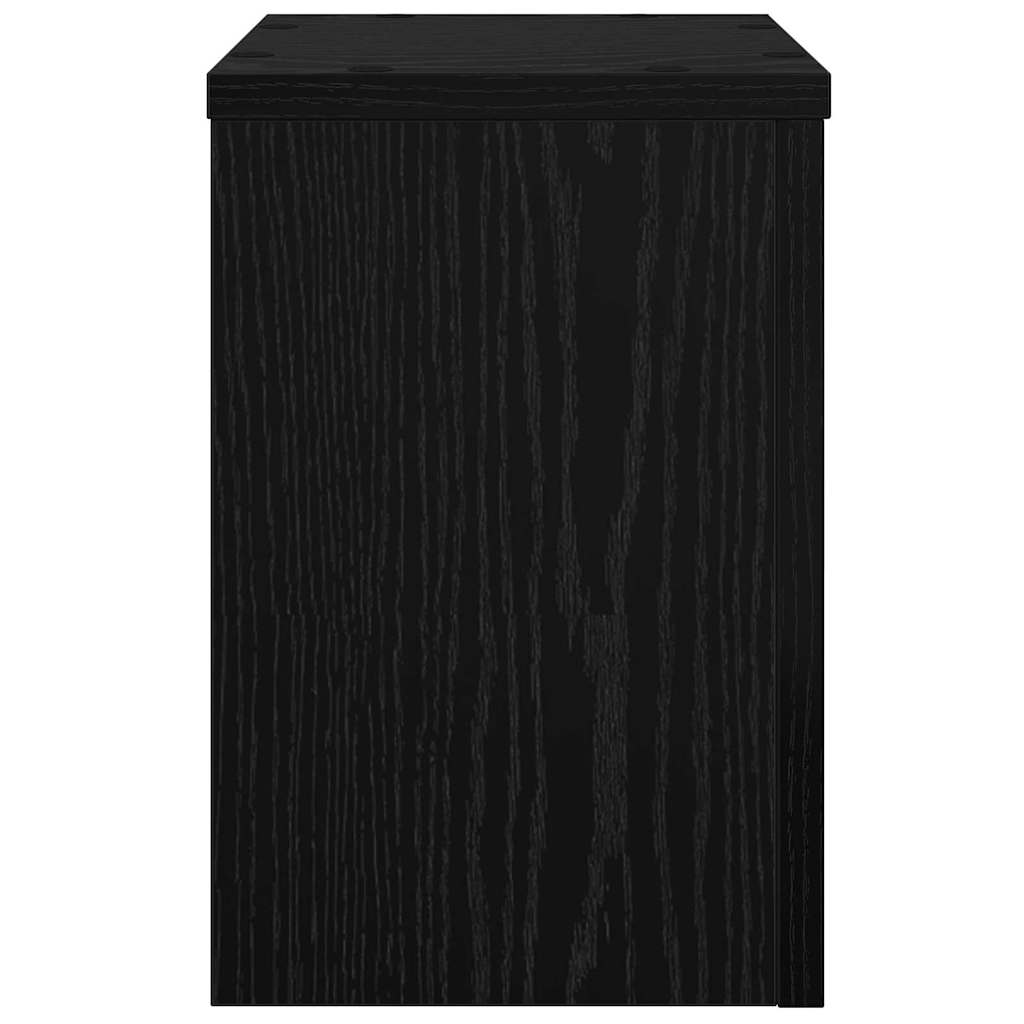 Plantenstandaard 2 pcs Zwart Eiken 20 x 20 x 30 cm Bewerkt hout is nu te koop bij PeponiXL, paradijselijk wonen!
