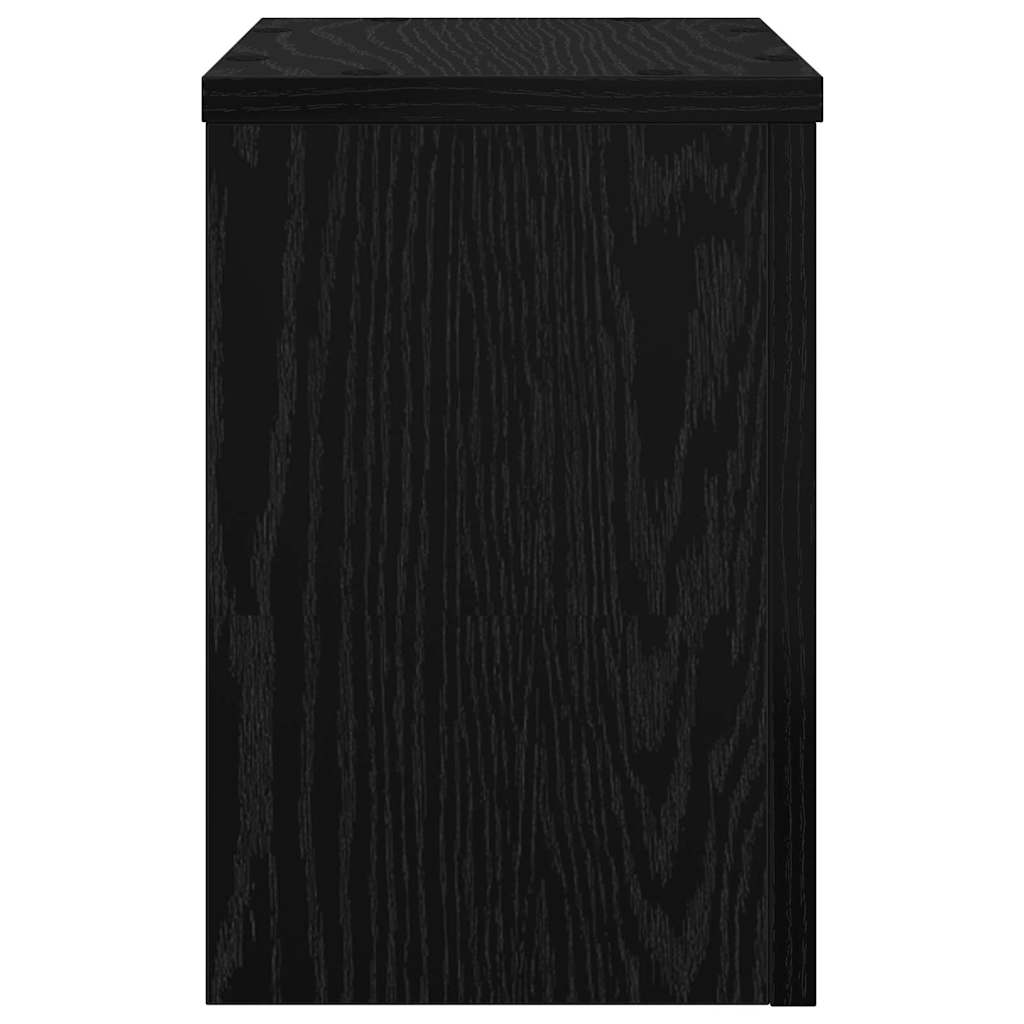Plantenstandaard 2 pcs Zwart Eiken 20 x 20 x 30 cm Bewerkt hout is nu te koop bij PeponiXL, paradijselijk wonen!