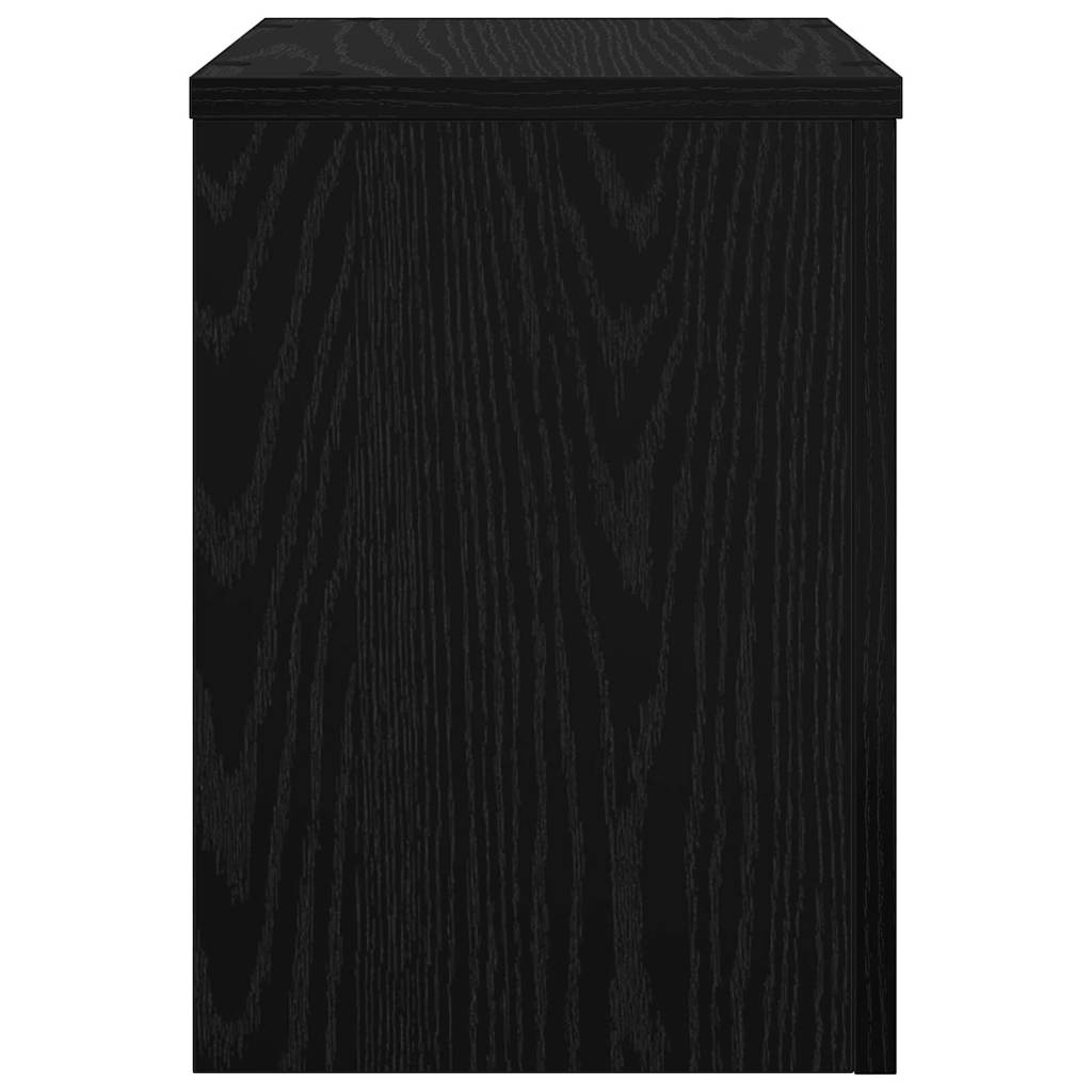 Plantenstandaard 2 pcs Zwart Eiken 25 x 25 x 35 cm Bewerkt hout is nu te koop bij PeponiXL, paradijselijk wonen!