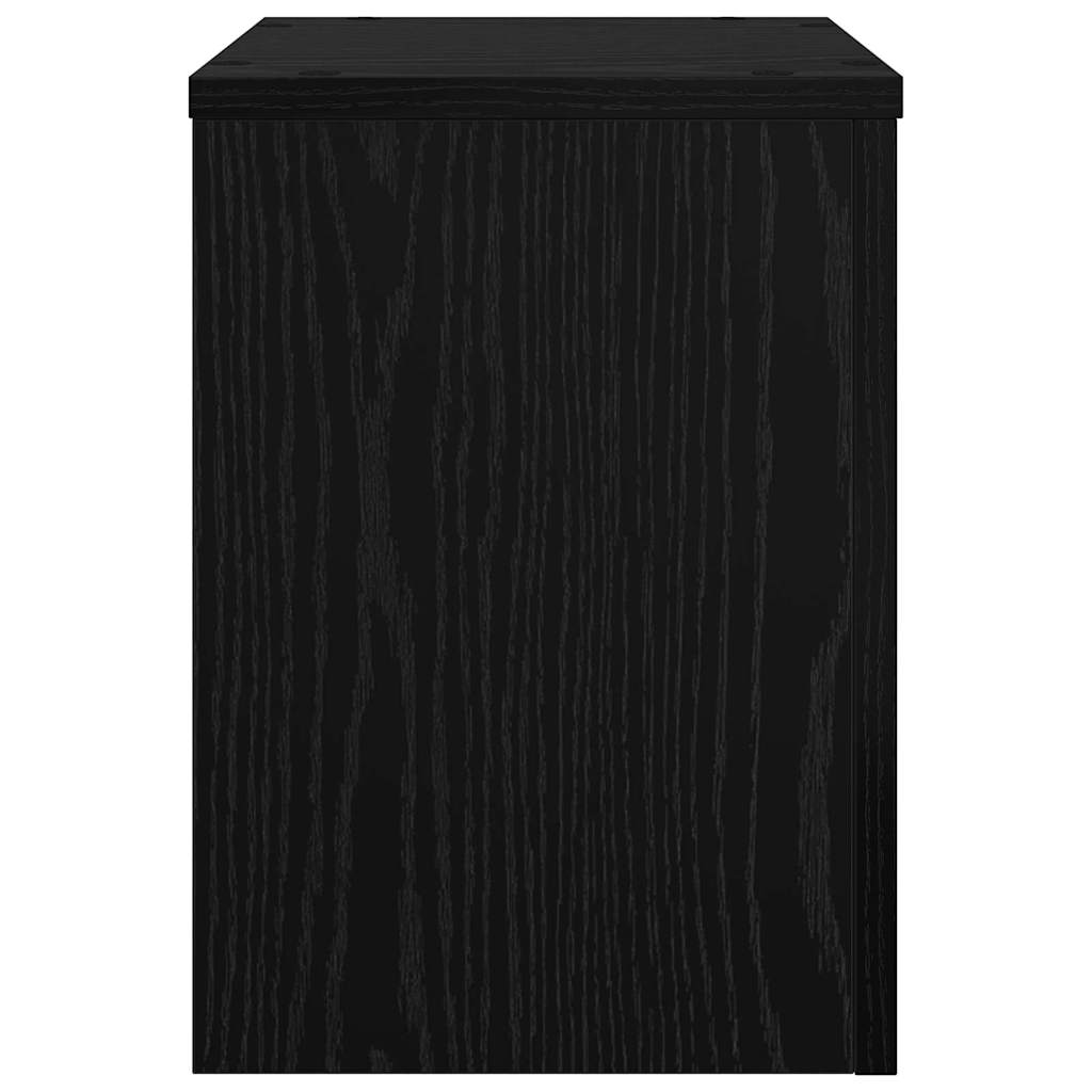 Plantenstandaard 2 pcs Zwart Eiken 25 x 25 x 35 cm Bewerkt hout is nu te koop bij PeponiXL, paradijselijk wonen!