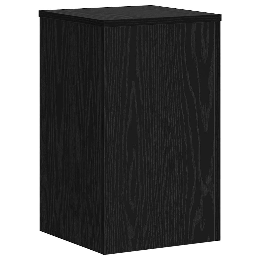 Plantenstandaard 2 pcs Zwart Eiken 30 x 30 x 50 cm Bewerkt hout is nu te koop bij PeponiXL, paradijselijk wonen!