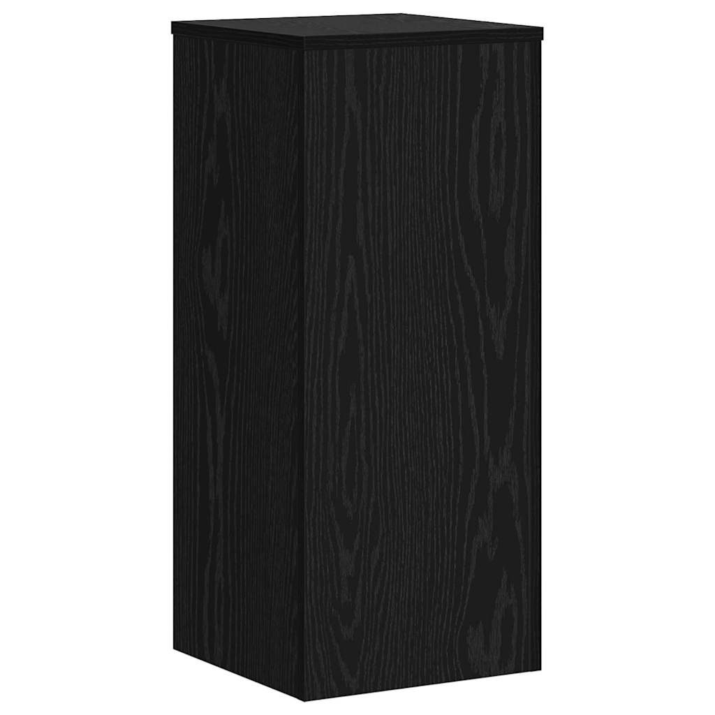 Plantenstandaard 2 pcs Zwart Eiken 30 x 30 x 70 cm Bewerkt hout is nu te koop bij PeponiXL, paradijselijk wonen!