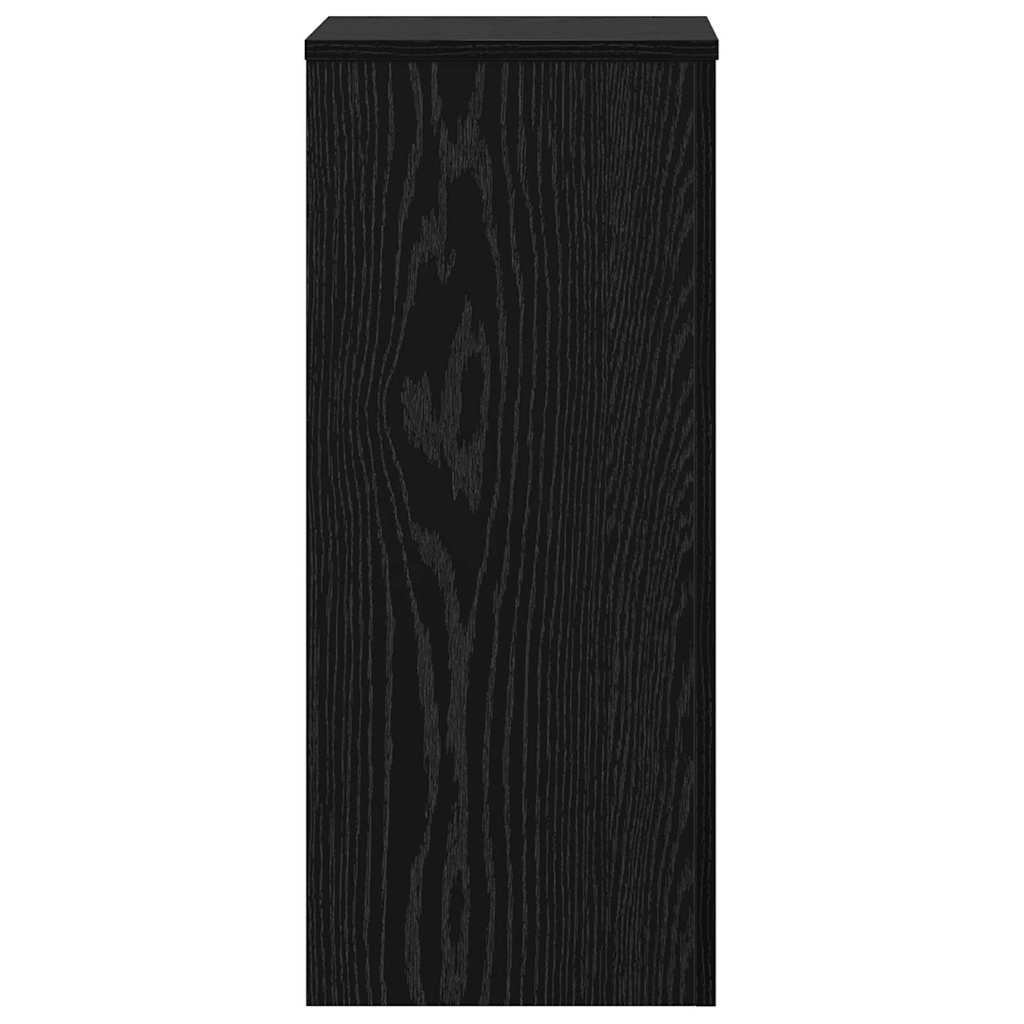 Plantenstandaard 2 pcs Zwart Eiken 30 x 30 x 70 cm Bewerkt hout is nu te koop bij PeponiXL, paradijselijk wonen!