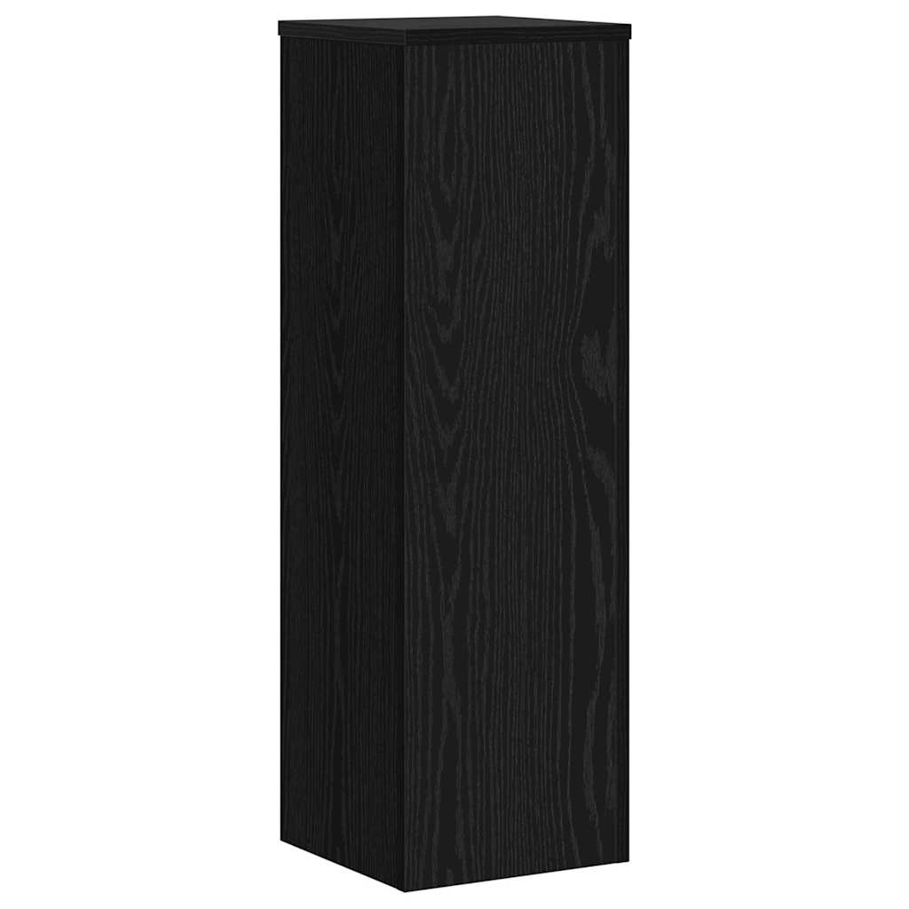 Plantenstandaard 2 pcs Zwart Eiken 25 x 25 x 80 cm Bewerkt hout is nu te koop bij PeponiXL, paradijselijk wonen!