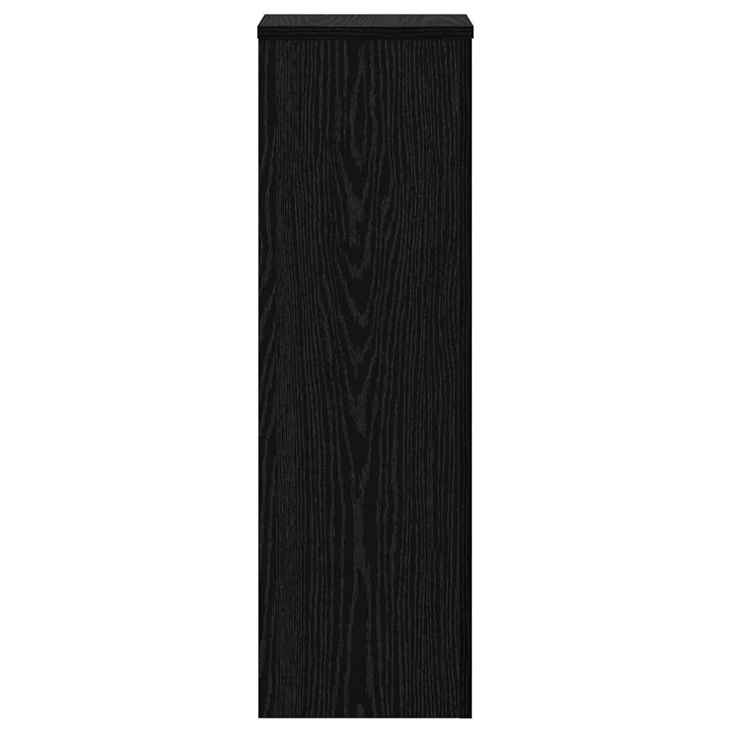 Plantenstandaard 2 pcs Zwart Eiken 25 x 25 x 80 cm Bewerkt hout is nu te koop bij PeponiXL, paradijselijk wonen!