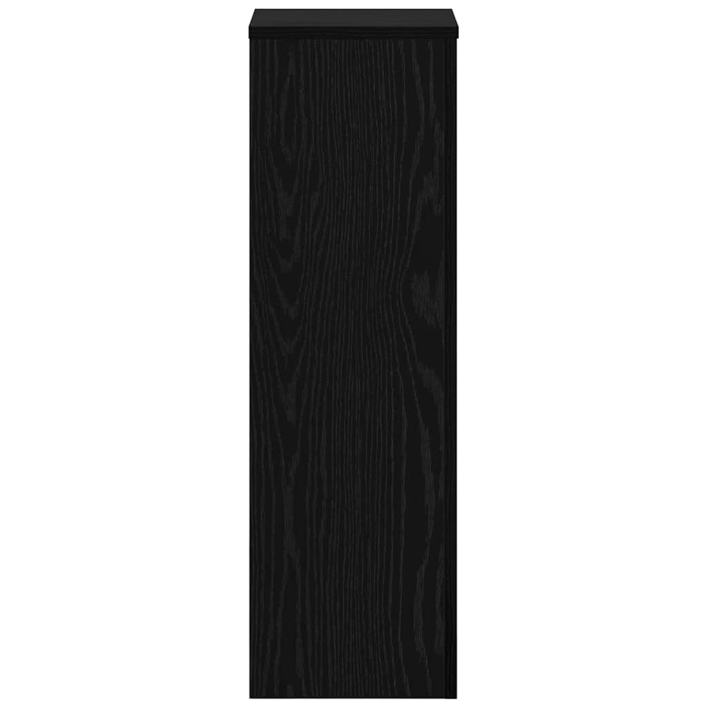 Plantenstandaard 2 pcs Zwart Eiken 25 x 25 x 80 cm Bewerkt hout is nu te koop bij PeponiXL, paradijselijk wonen!