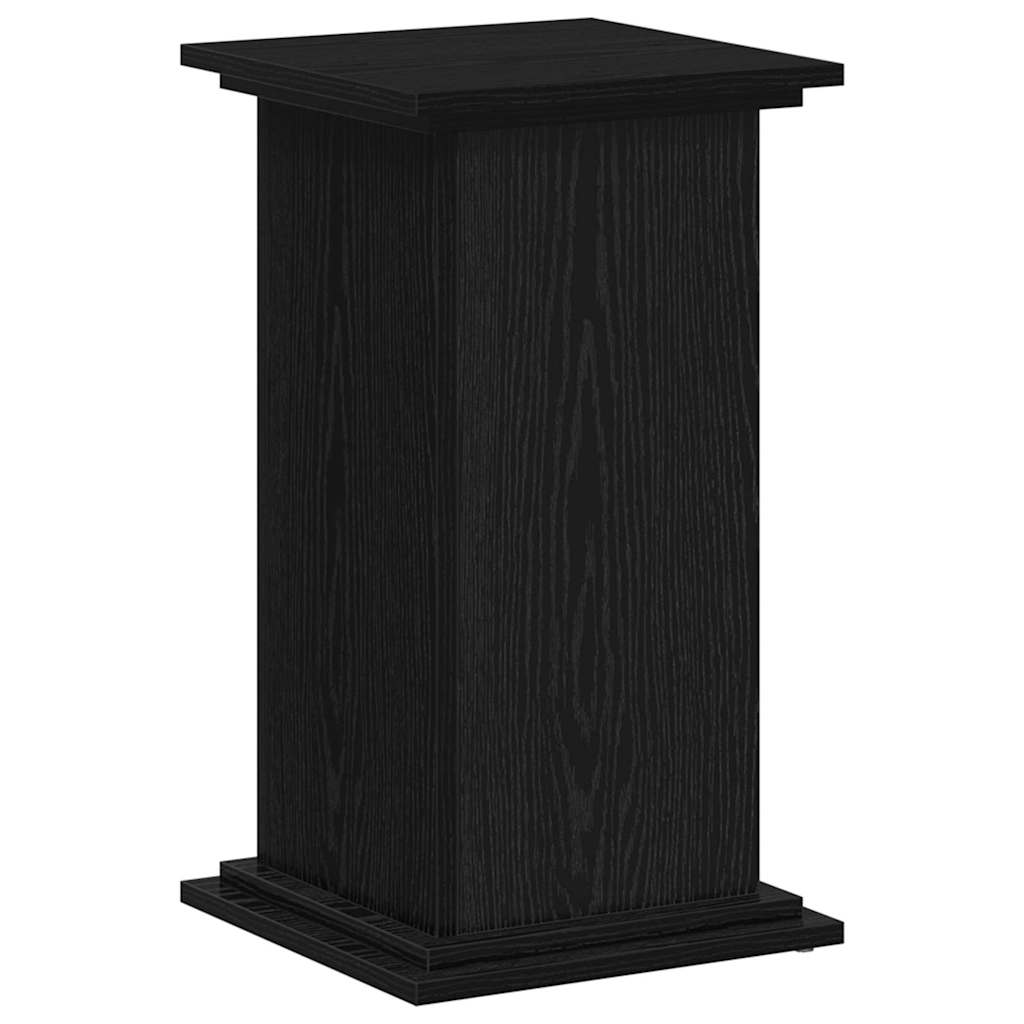 Plantenstandaard Zwart Eiken 33 x 33 x 60 cm Bewerkt hout is nu te koop bij PeponiXL, paradijselijk wonen!