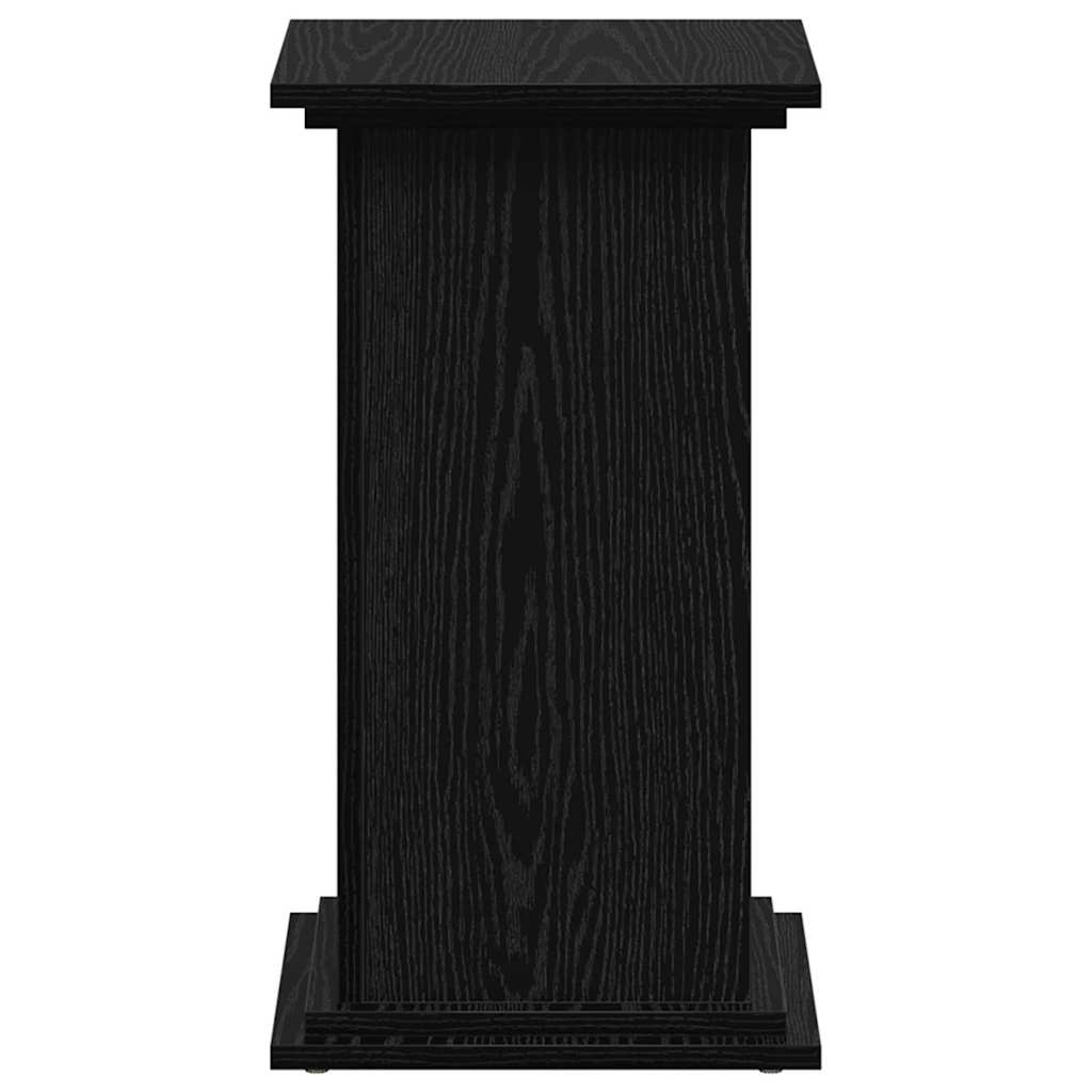 Plantenstandaard Zwart Eiken 33 x 33 x 60 cm Bewerkt hout is nu te koop bij PeponiXL, paradijselijk wonen!