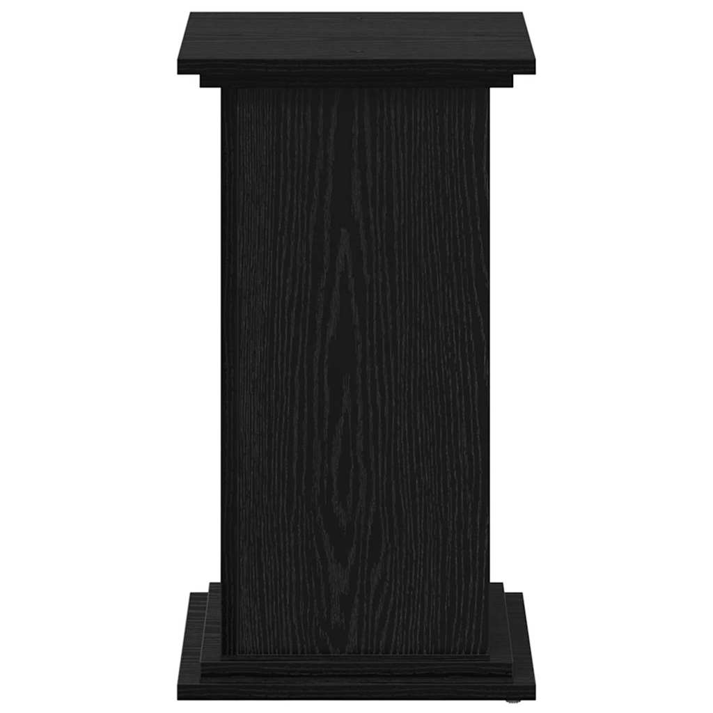 Plantenstandaard Zwart Eiken 33 x 33 x 60 cm Bewerkt hout is nu te koop bij PeponiXL, paradijselijk wonen!