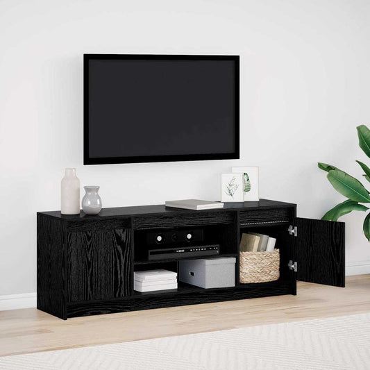 TV Eenheden Zwart 139,5 x 34 x 50 cm Bewerkt hout is nu te koop bij PeponiXL, paradijselijk wonen!