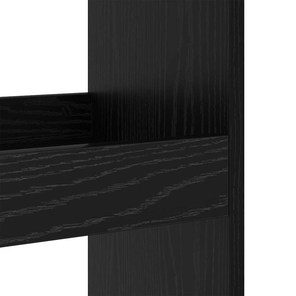 Bartafel met plank Zwart Eiken 60 x 60 x 100 cm Bewerkt hout is nu te koop bij PeponiXL, paradijselijk wonen!