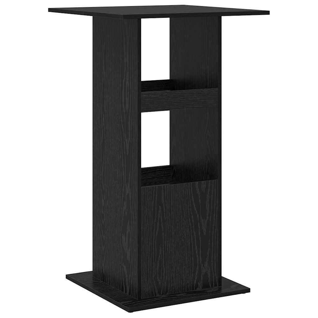 Bartafel met plank Zwart Eiken 60 x 60 x 100 cm Bewerkt hout is nu te koop bij PeponiXL, paradijselijk wonen!