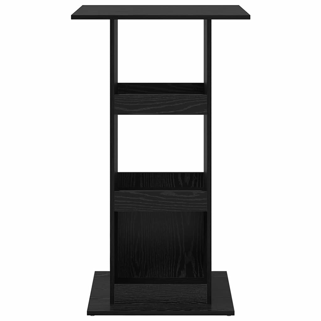 Bartafel met plank Zwart Eiken 60 x 60 x 100 cm Bewerkt hout is nu te koop bij PeponiXL, paradijselijk wonen!