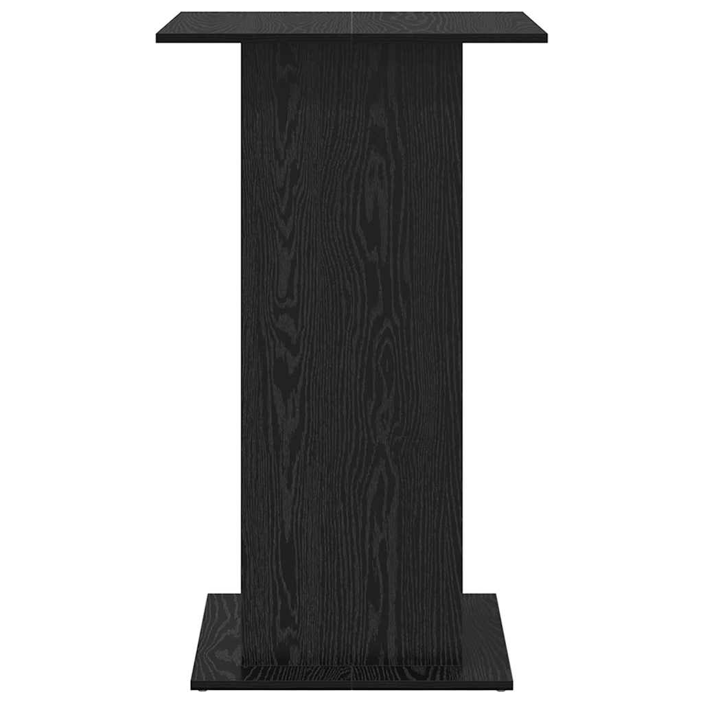 Bartafel met plank Zwart Eiken 60 x 60 x 100 cm Bewerkt hout is nu te koop bij PeponiXL, paradijselijk wonen!