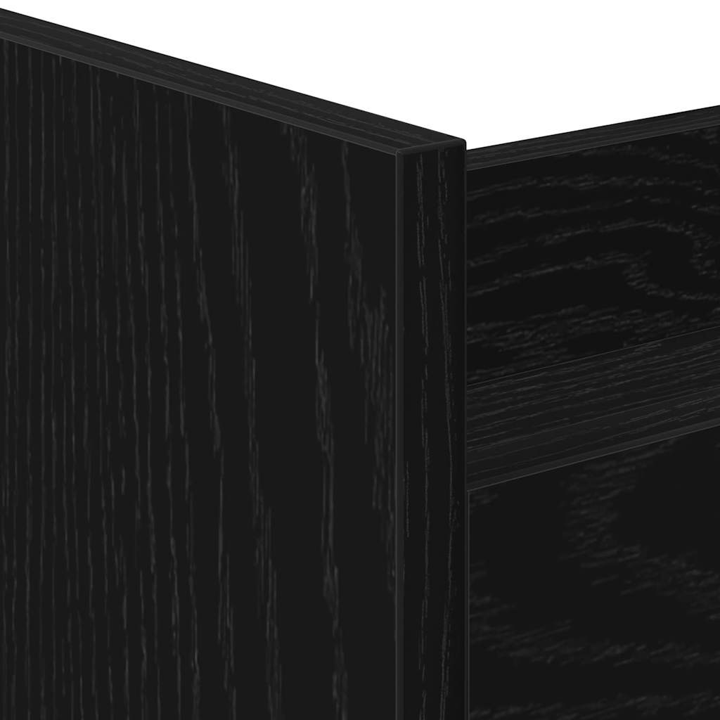 Smalle Opbergtrolley Zwart Eiken 60 x 20 x 82 cm Bewerkt hout is nu te koop bij PeponiXL, paradijselijk wonen!