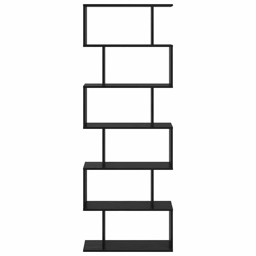 Boekenkast Zwart Eiken 70 x 24 x 193,5 cm Bewerkt hout is nu te koop bij PeponiXL, paradijselijk wonen!