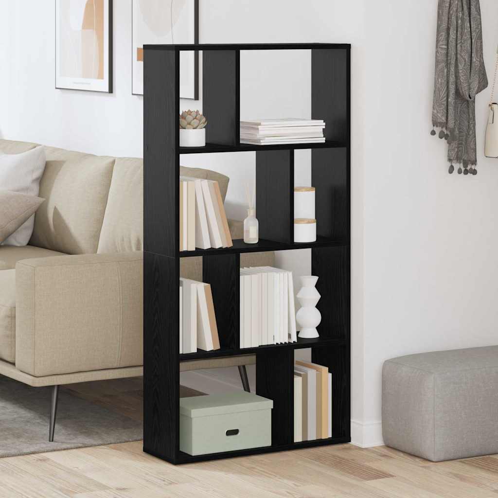 Boekenkast Zwart Eiken 60 x 20 x 102,5 cm Bewerkt hout is nu te koop bij PeponiXL, paradijselijk wonen!