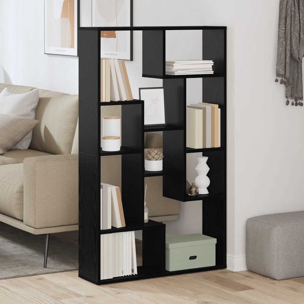 Boekenkast Zwart Eiken 72 x 20 x 102,5 cm Bewerkt hout is nu te koop bij PeponiXL, paradijselijk wonen!