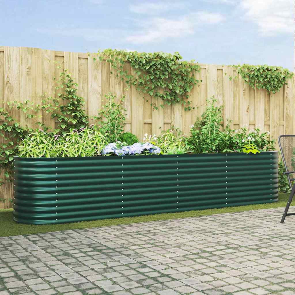 Verhoogd bed Groen 400 x 80 x 81 cm Staal is nu te koop bij PeponiXL, paradijselijk wonen!