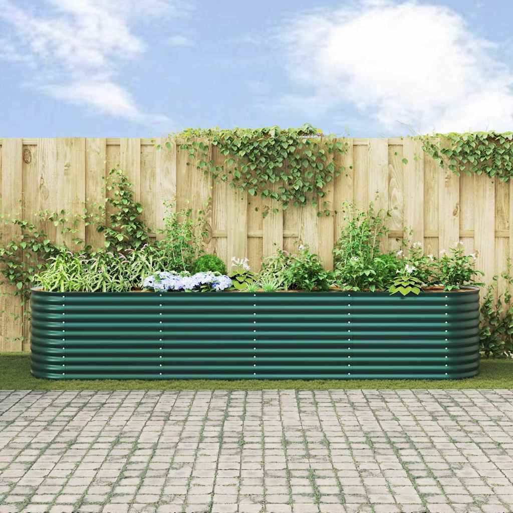 Verhoogd bed Groen 400 x 80 x 81 cm Staal is nu te koop bij PeponiXL, paradijselijk wonen!