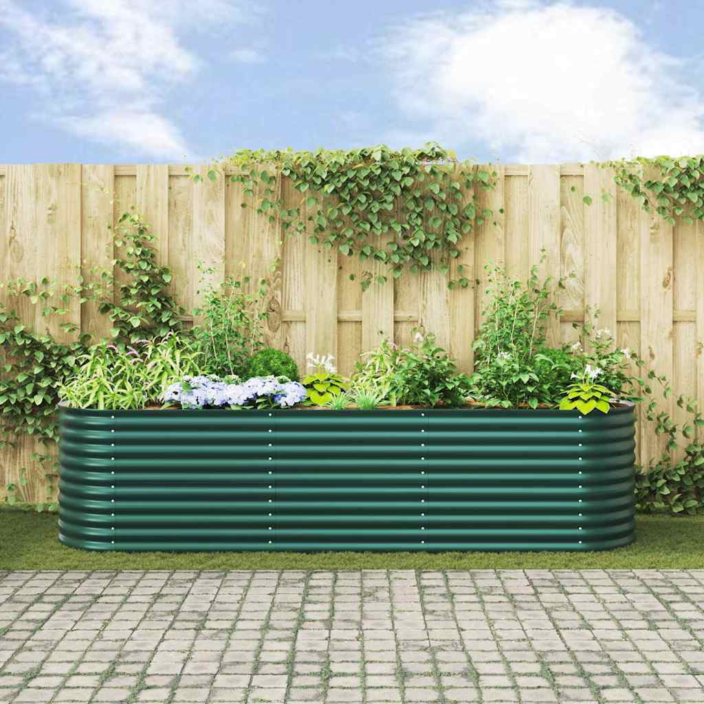 Verhoogd bed Groen 320 x 80 x 81 cm Staal is nu te koop bij PeponiXL, paradijselijk wonen!