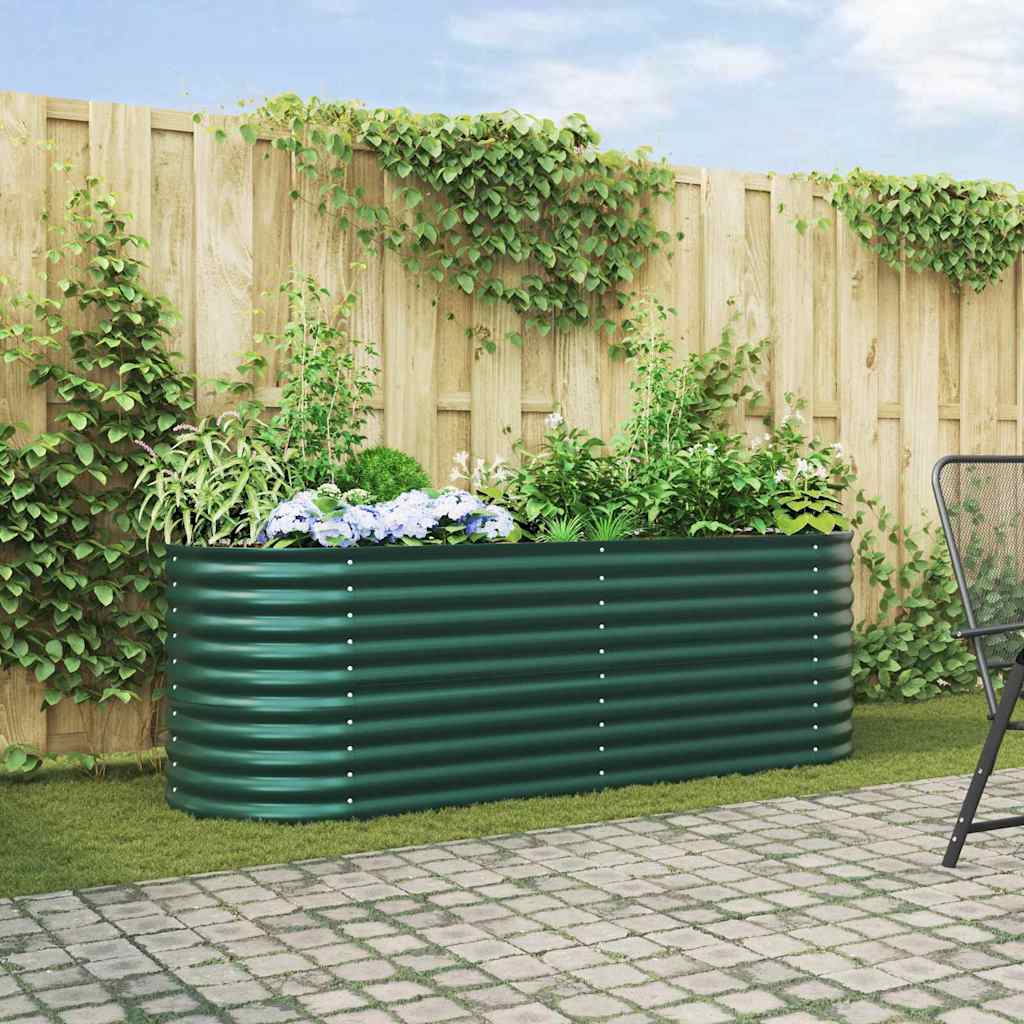 Verhoogd bed Groen 240 x 80 x 81 cm Staal is nu te koop bij PeponiXL, paradijselijk wonen!