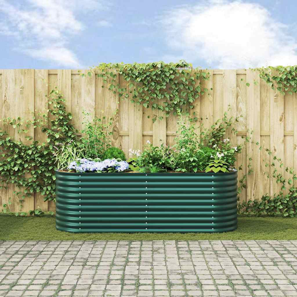 Verhoogd bed Groen 240 x 80 x 81 cm Staal is nu te koop bij PeponiXL, paradijselijk wonen!