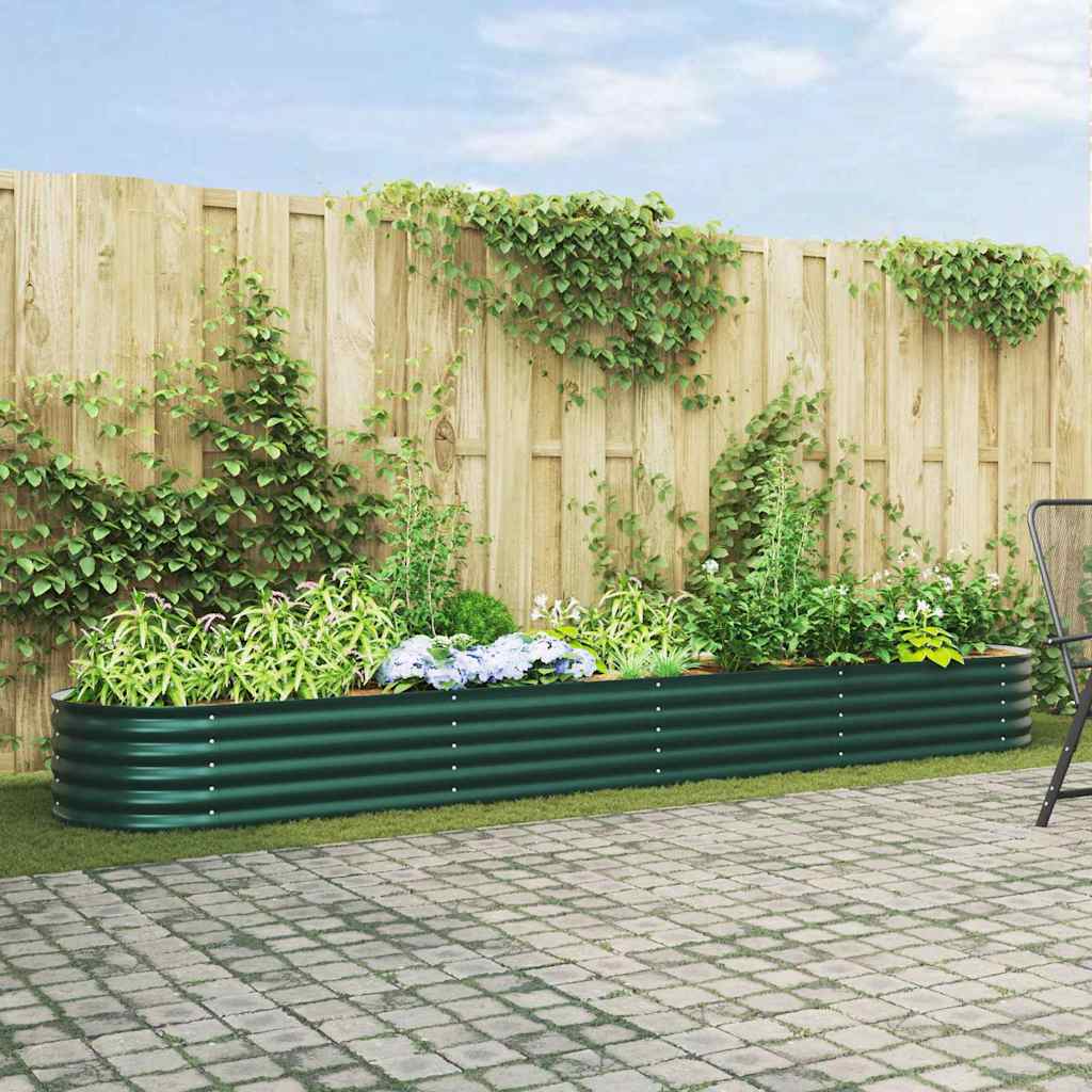 Verhoogd bed Groen 400 x 80 x 44 cm Staal is nu te koop bij PeponiXL, paradijselijk wonen!