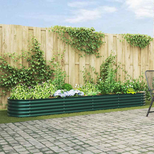 Verhoogd bed Groen 400 x 80 x 44 cm Staal is nu te koop bij PeponiXL, paradijselijk wonen!