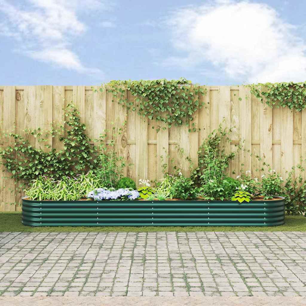 Verhoogd bed Groen 400 x 80 x 44 cm Staal is nu te koop bij PeponiXL, paradijselijk wonen!