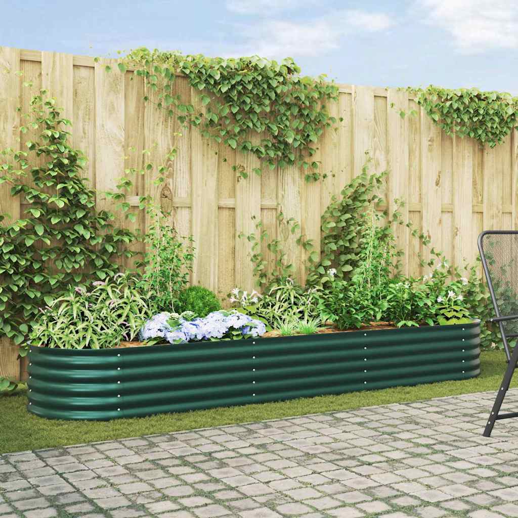 Verhoogd bed Groen 320 x 80 x 44 cm Staal is nu te koop bij PeponiXL, paradijselijk wonen!